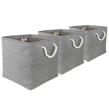 3x Storage Cubes - Set of 3 Space Saver Clothes Toys Storing Crate Box Multipack