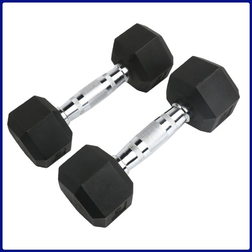 Rubber hex dumbbell pair - pair, –