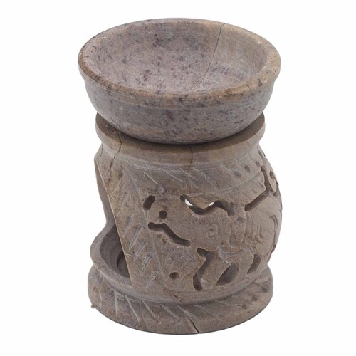 Small soapstone oil burner - small,