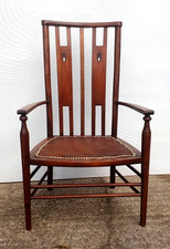 Arts And Crafts Inlaid Liberty Style Chair