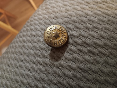 Railroad conductor button - railroad,