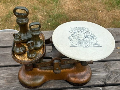 Victorian meat scale with - victorian,