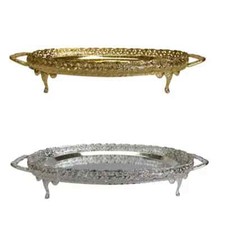 SILVER GOLD PLATED OVAL