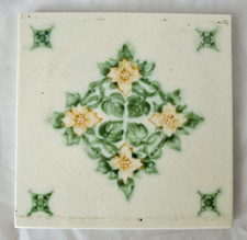 pretty art nouveau ANTIQUE PILKINGTON 6 INCH TILE