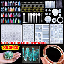 384Pcs Resin Casting Silicone Molds Epoxy Spoon Kit Jewelry Making Pendant Craft