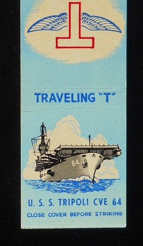 1950s uss tripoli - tripoli, (cve-64)