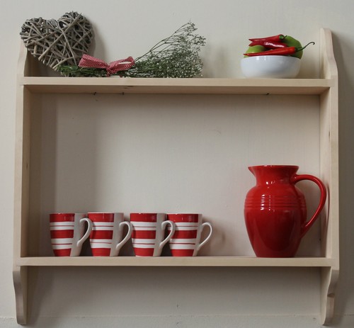 Wall shelf wooden storage unit - wall,