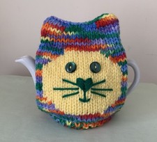 New Hand Knitted Rainbow/Lemon