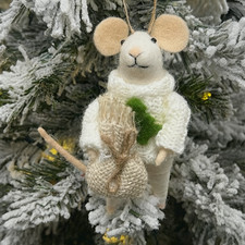 Handmade felt wool mouse - handmade,