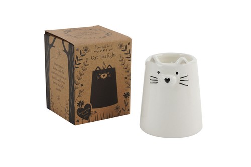 Ceramic cat tealight - tealight, candle