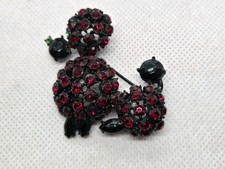 Vintage Red Rhinestone Poodle