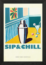 Sip and Chill Home Bar Art