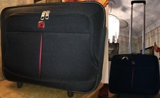 Wenger Swiss Gear Soft Shell Suitcase Medium 2-Wheel Trolley Black Carry on Case