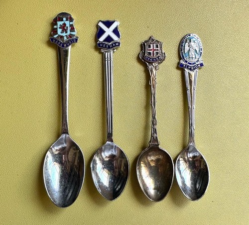 Vintage enamel souvenir spoon - enamel,