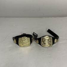 WWE WWF SMACKDOWN TAG TEAM CHAMPIONSHIP BELT JAKKS WRESTLING FIGURE ACCESSORY X2
