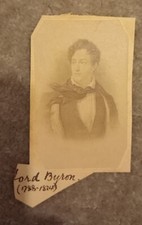 Poet Lord Byron 1880s Cdv Albumin Print