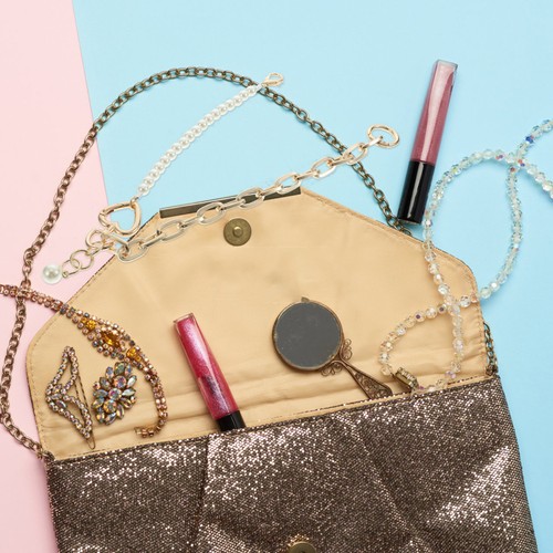Reusable gold pearl - gold, purse