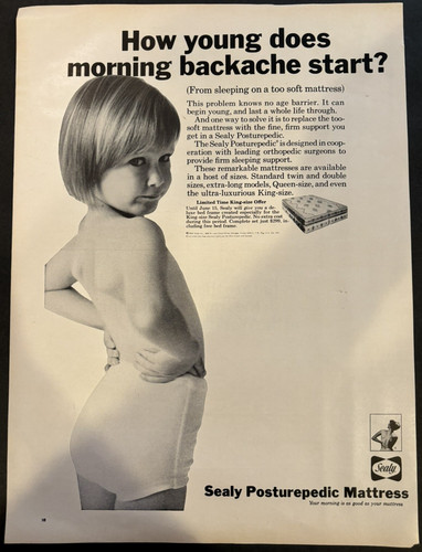 Vtg 1960s sealy posturepedic - vtg,