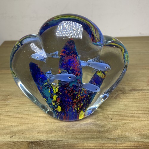 Murano style blue - fish, coral