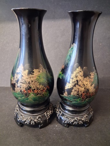 Set two chinese lacquer - set,