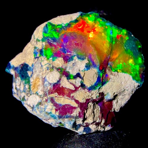 Black opal rough jewelry - black,