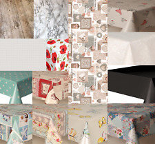 Luxury Pvc Oil Vinyl Table Cloth Plain Floral All Occasions Parties Wipe Clean