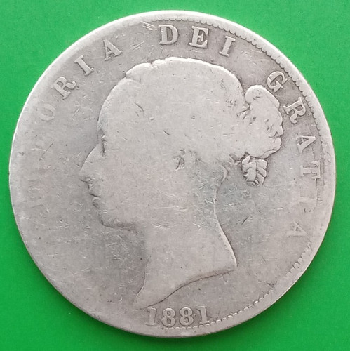 1881 victoria silver half - 1881,