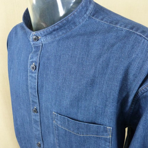 Mens denim shirt grandad - mens,