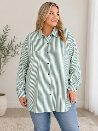 Women striped button - women's, 5x