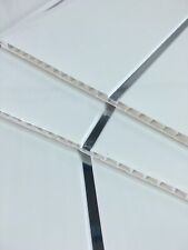 Gloss White Chrome Strip Ceiling Cladding Bathroom Panels PVC Shower Wet Wall