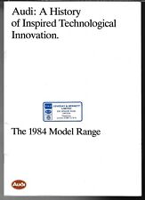 Audi Range 1983-1984 UK Market Sales Brochure 80 Coupe 100 200 Quattro