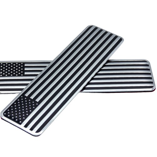 Metal usa flag car - car, sticker