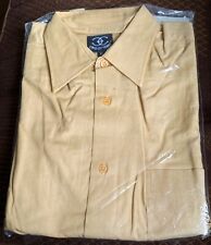 CIRO CITTERIO long sleeve 100% COTTON SHIRT 15"/38cm collar BEIGE bnip