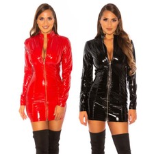 Mini Dress Latex Look Full