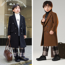 Boys Fall Winter Trench Coat