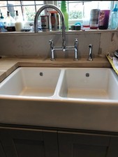 4273 Perrin & Rowe Langbourn 2 Hole Sink Mixer Tap  Lever Handles and Rinse  