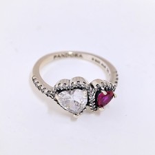 Halo Hearts Ring Silver S925