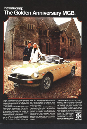 1975 golden anniversary mgb - golden,