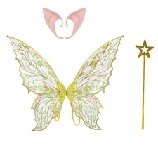 1Set Butterfly Wings Fashion Fairy Stick Party Elf Ears Sturdy 3Pcs Costume Set