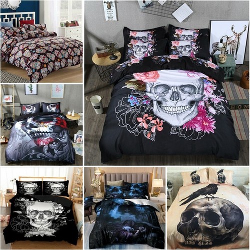 Skull gothic duvet cover - duvet,