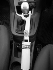 Autolok Yellow Car Hand Brake Lock Security Lock Lockable With Key Working Order