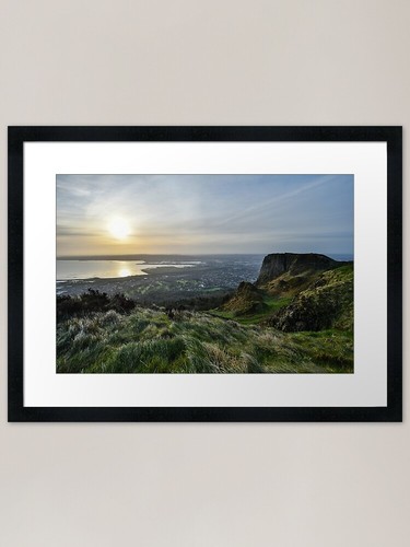 Sunrise over belfast from - belfast, cave