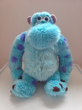 MONSTERS INC SULLY MONSTER 15" SUPER CUDDLY PLUSH SOFT TOY DISNEY STORE STAMPED.