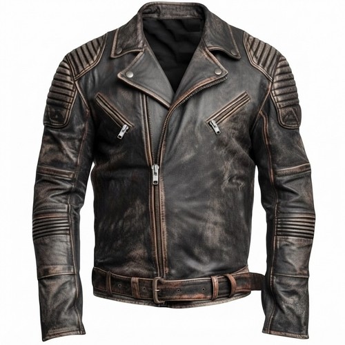 Men vintage distressed brown - men's,