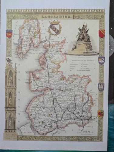 Map lancashire county by - map,