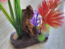 Aquarium Decor. Hand  Made with Plum Slate, shells,Driftwood & Artificial Plants