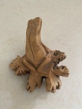 Japanese Tree Branch Carving Wooden Frog Sculpture Hand Carved Treen Woodwork