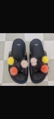 Fendi black leather - black, on