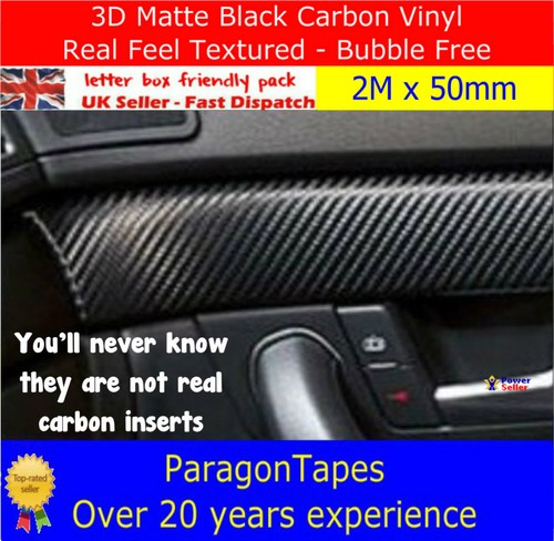 Black carbon fibre vinyl - 3d,