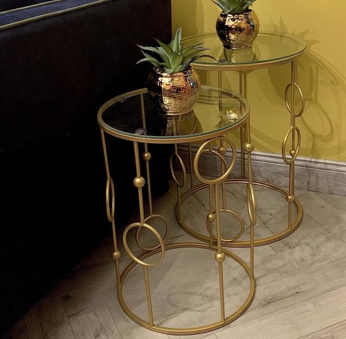 Nest coffee table set round - coffee,